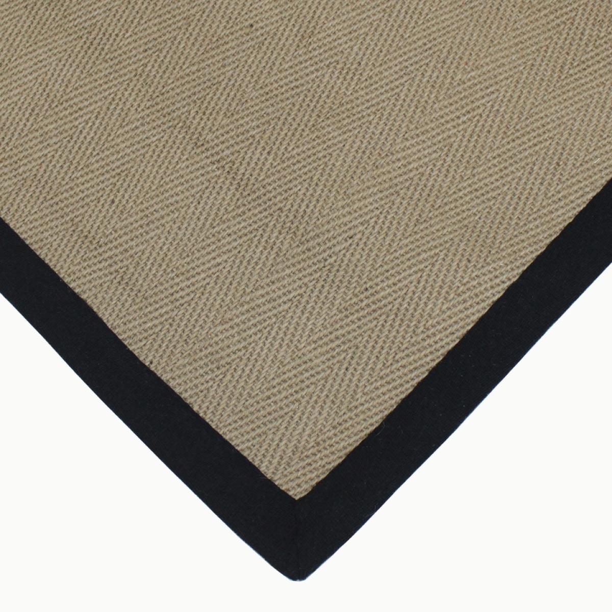 Jute Herringbone Rug with Black Border - 200x290cm – image 5