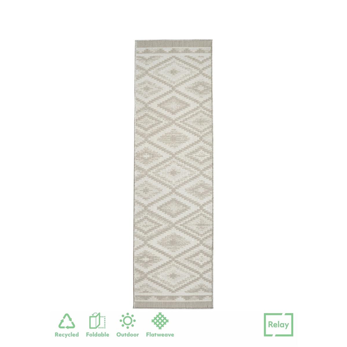 Recycled Diamond Rug - Grey - 60x230cm – image 2