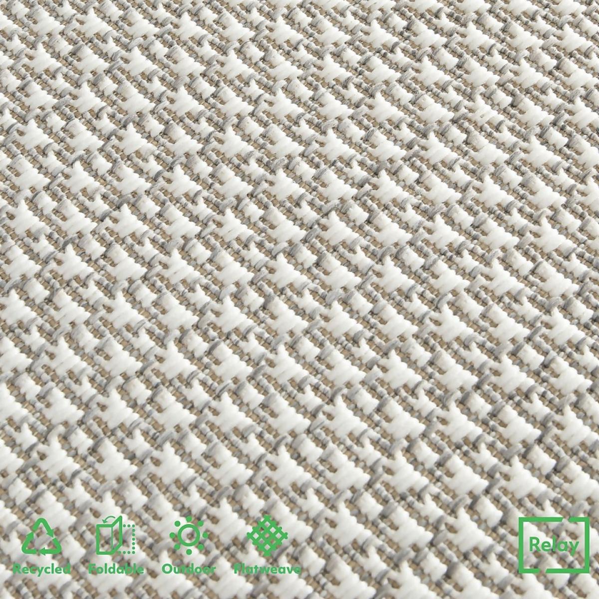 Relay Recycled Indoor/Outdoor Rug - Grey Border - 200x290cm – image 5