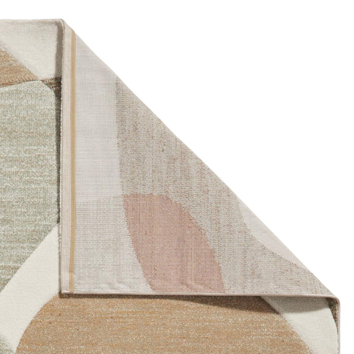 Auckland Multi-Textured Geometric Rug - Rust - 160x230cm – image 4