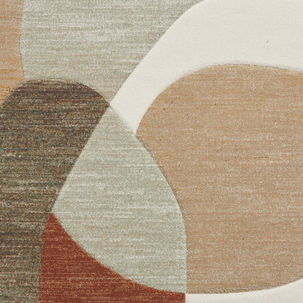 Auckland Multi-Textured Geometric Rug - Rust - 160x230cm – image 6