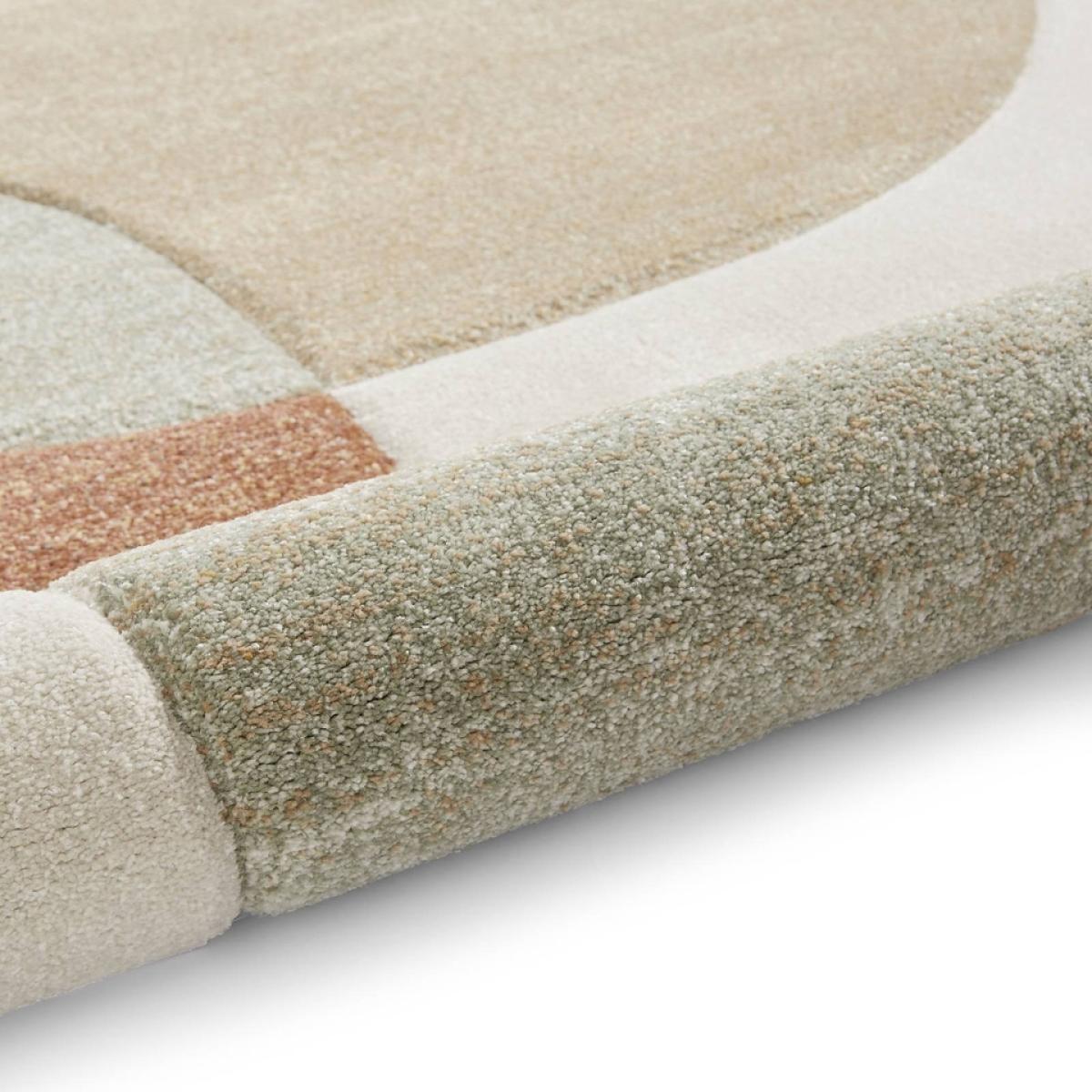 Auckland Multi-Textured Geometric Rug - Rust - 160x230cm – image 8