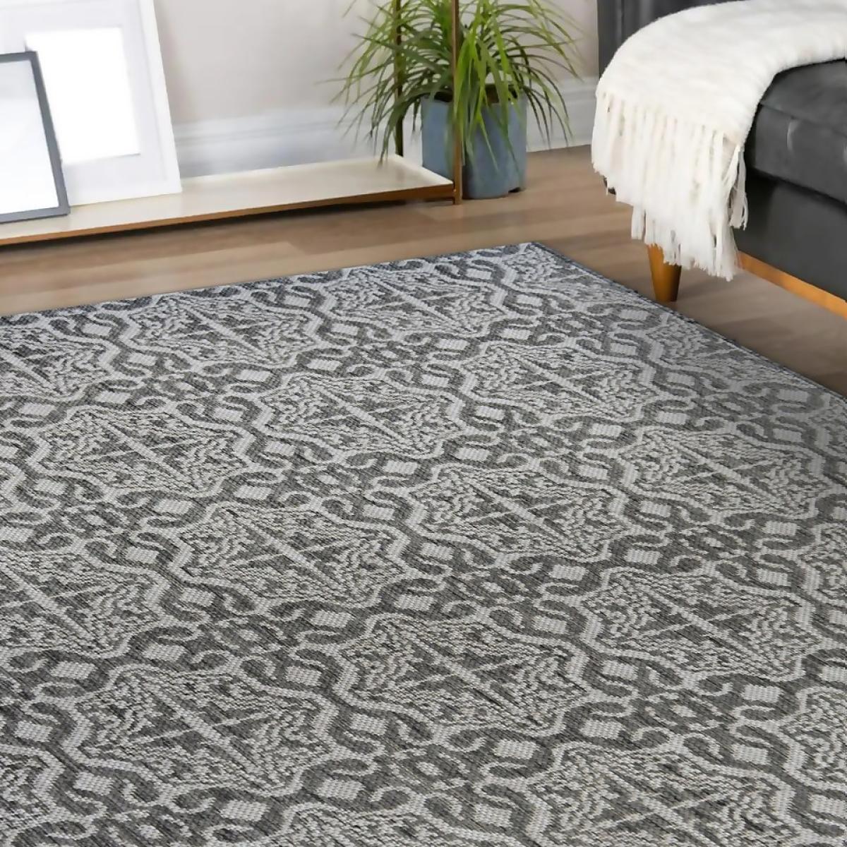 County Victorian Indoor/Outdoor Rug - Grey - 120x170cm – image 3