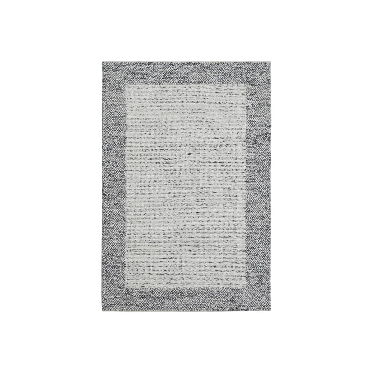 Wool Pebble Border Rug - Grey - 120x160cm – image 1