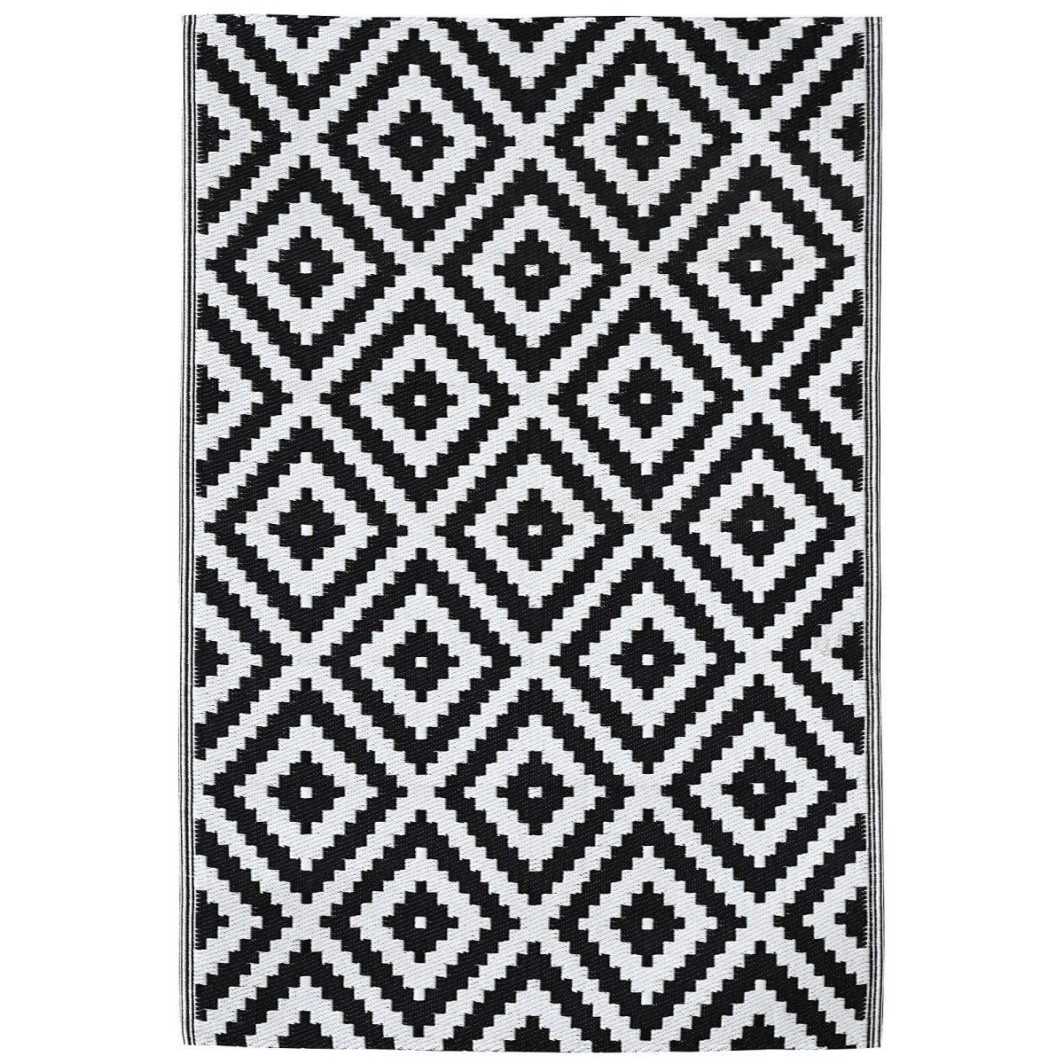 Diamond Indoor/Outdoor Rug Black & White - 160x230cm – image 2