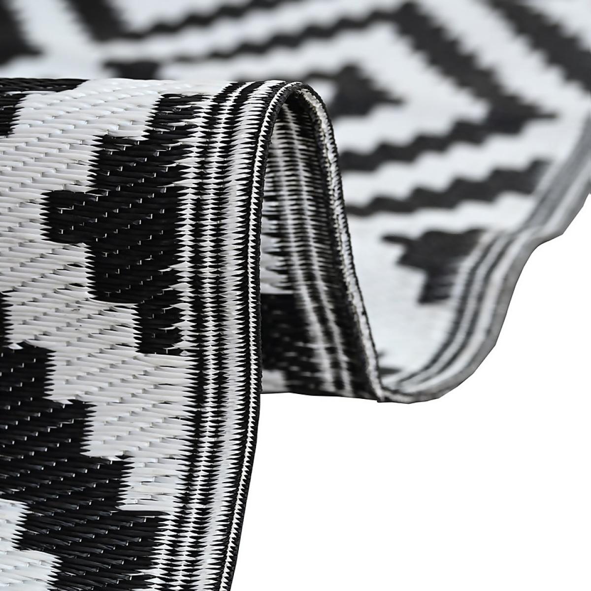 Diamond Indoor/Outdoor Rug Black & White - 160x230cm – image 4
