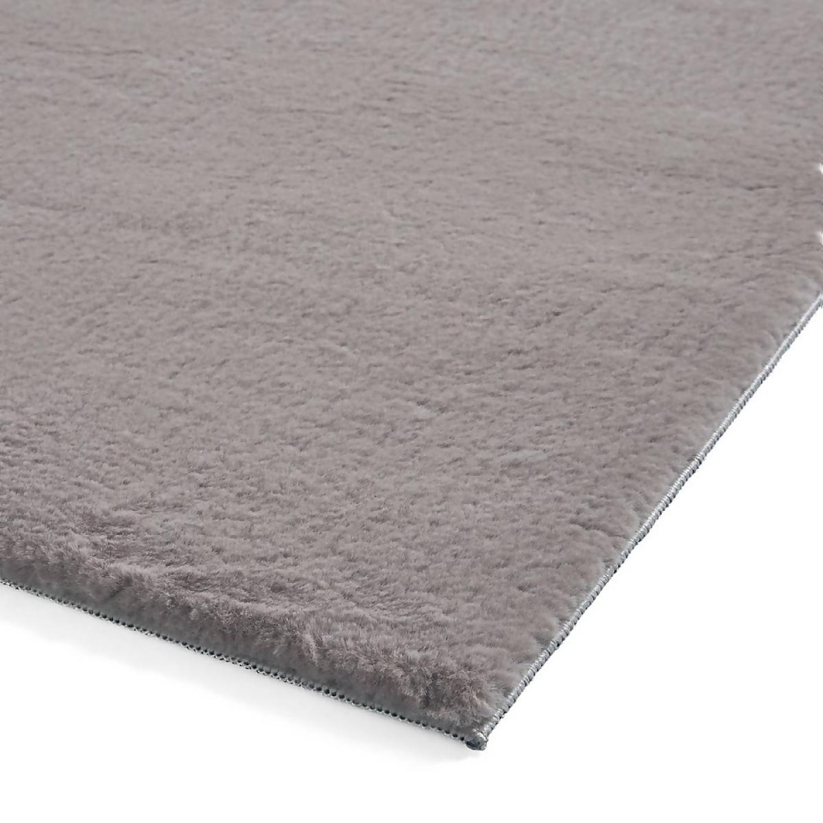 Mae Luxury Faux Fur Rug - Grey - 80x150cm – image 5