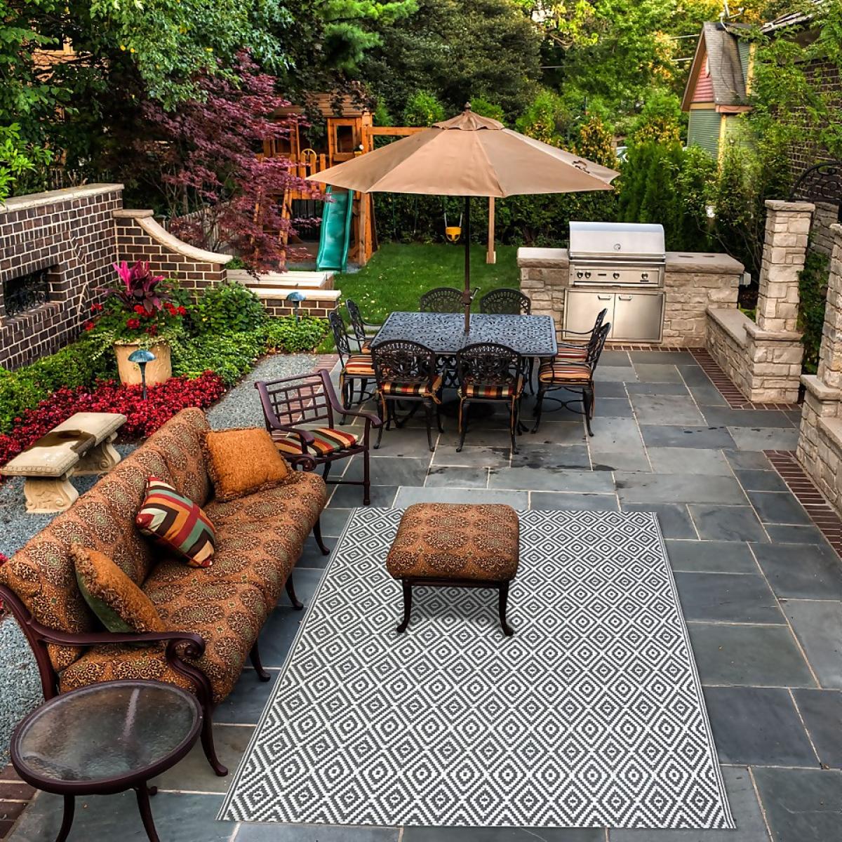 Homebase Outdoor Rug - Grey 120x180cm – image 3
