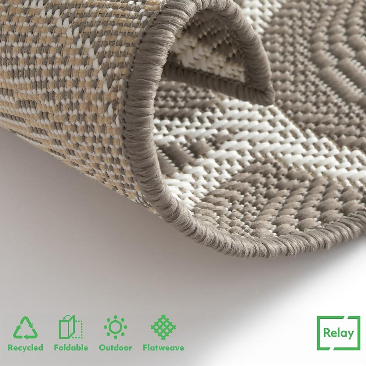 Relay Recycled Indoor/Outdoor Rug - Dark Natural - 120x170cm – image 3