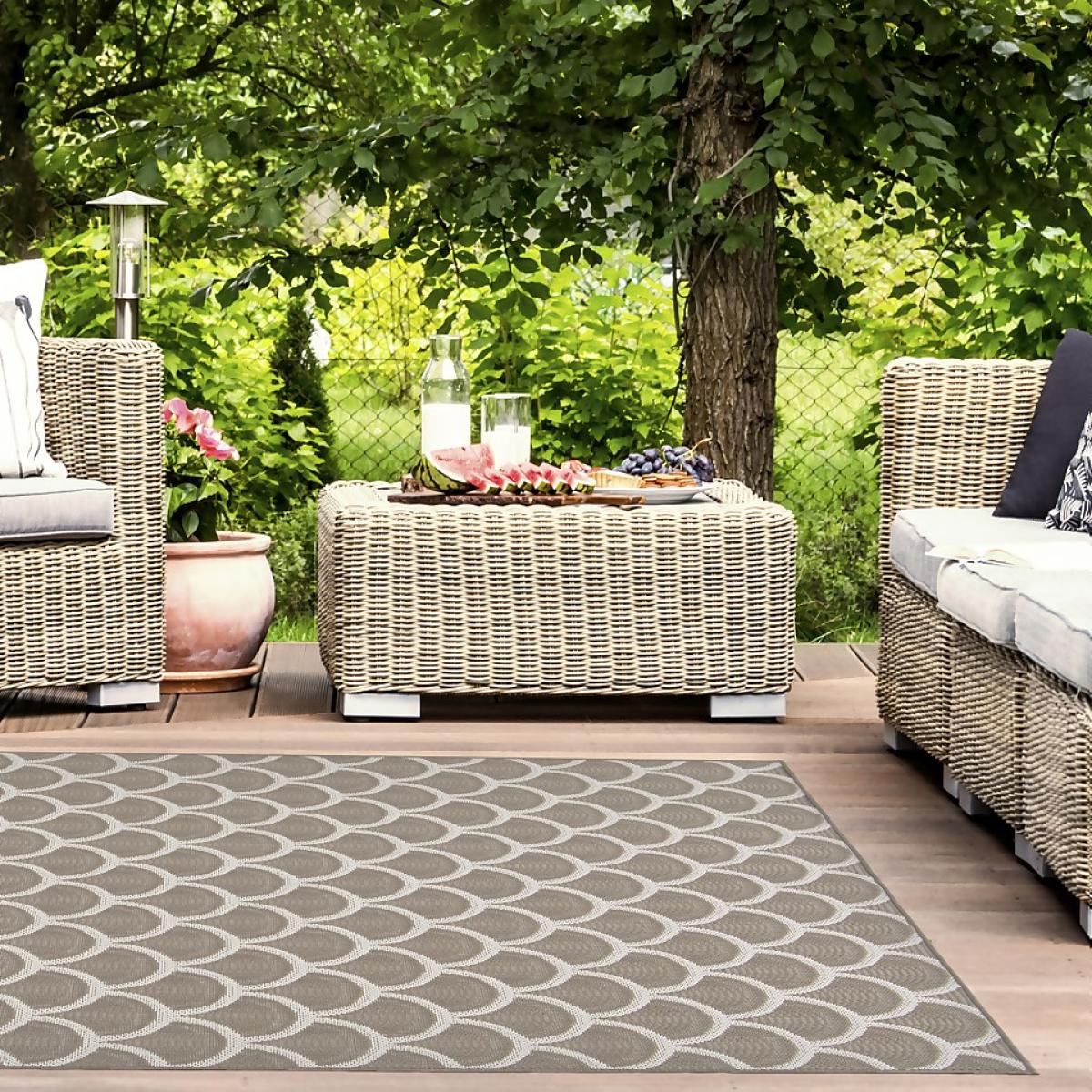 Relay Recycled Indoor/Outdoor Rug - Dark Natural - 120x170cm – image 5