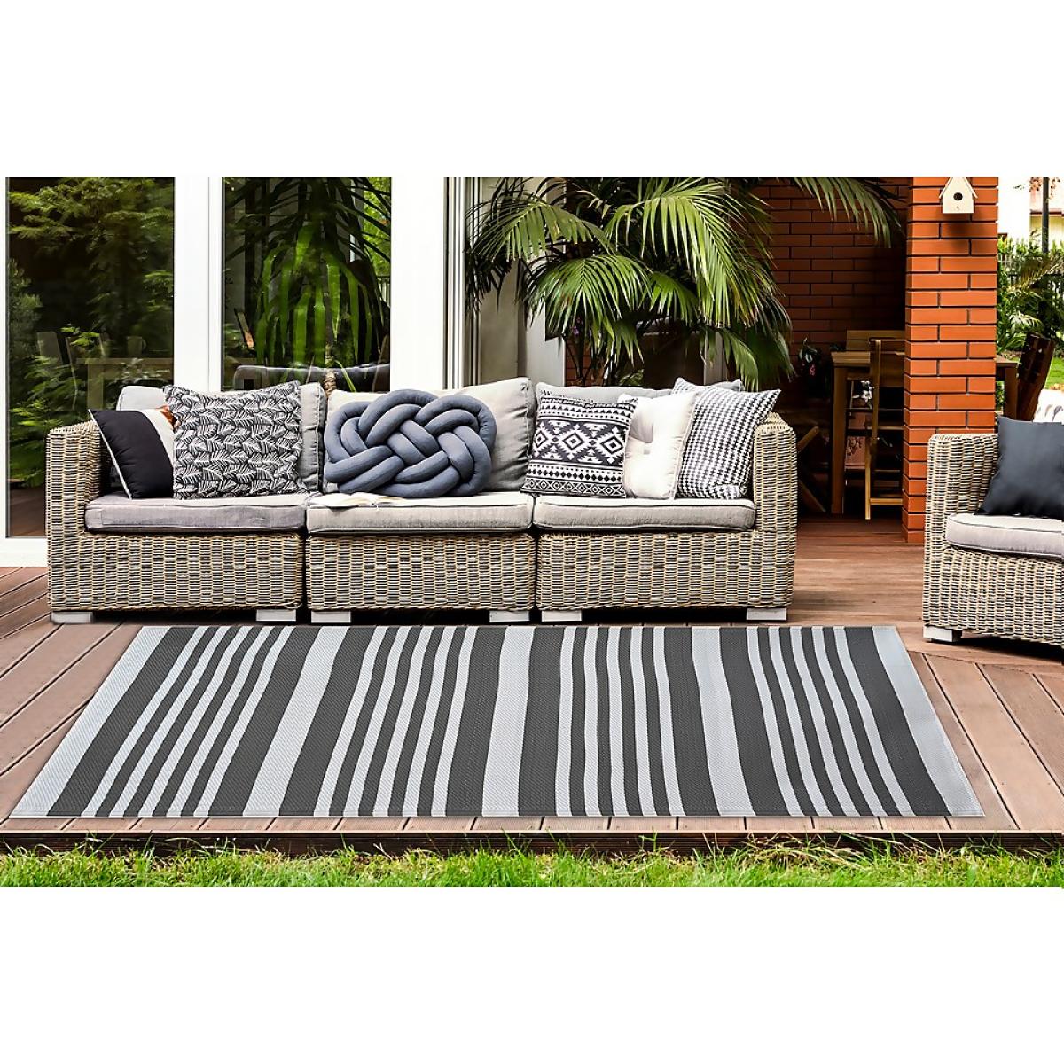 Modern Country Indoor/Outdoor Rug Grey & White - 160x230cm – image 2