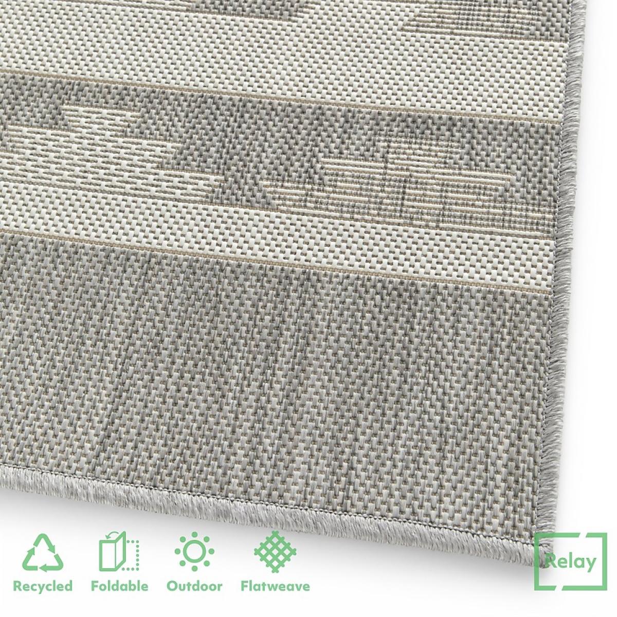 Recycled Diamond Rug - Grey - 200x290cm – image 4