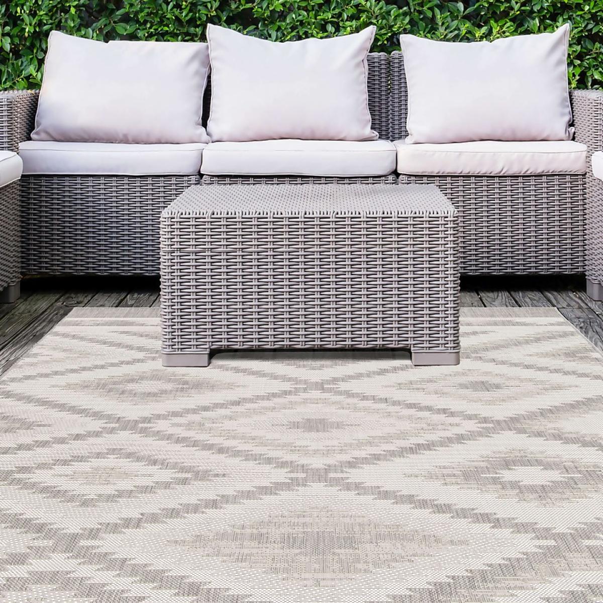 Recycled Diamond Rug - Grey - 200x290cm – image 1