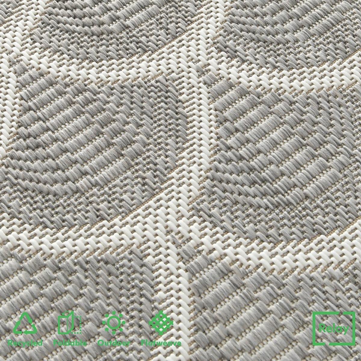 Relay Recycled Indoor/Outdoor Rug - Grey - 60x230cm – image 6