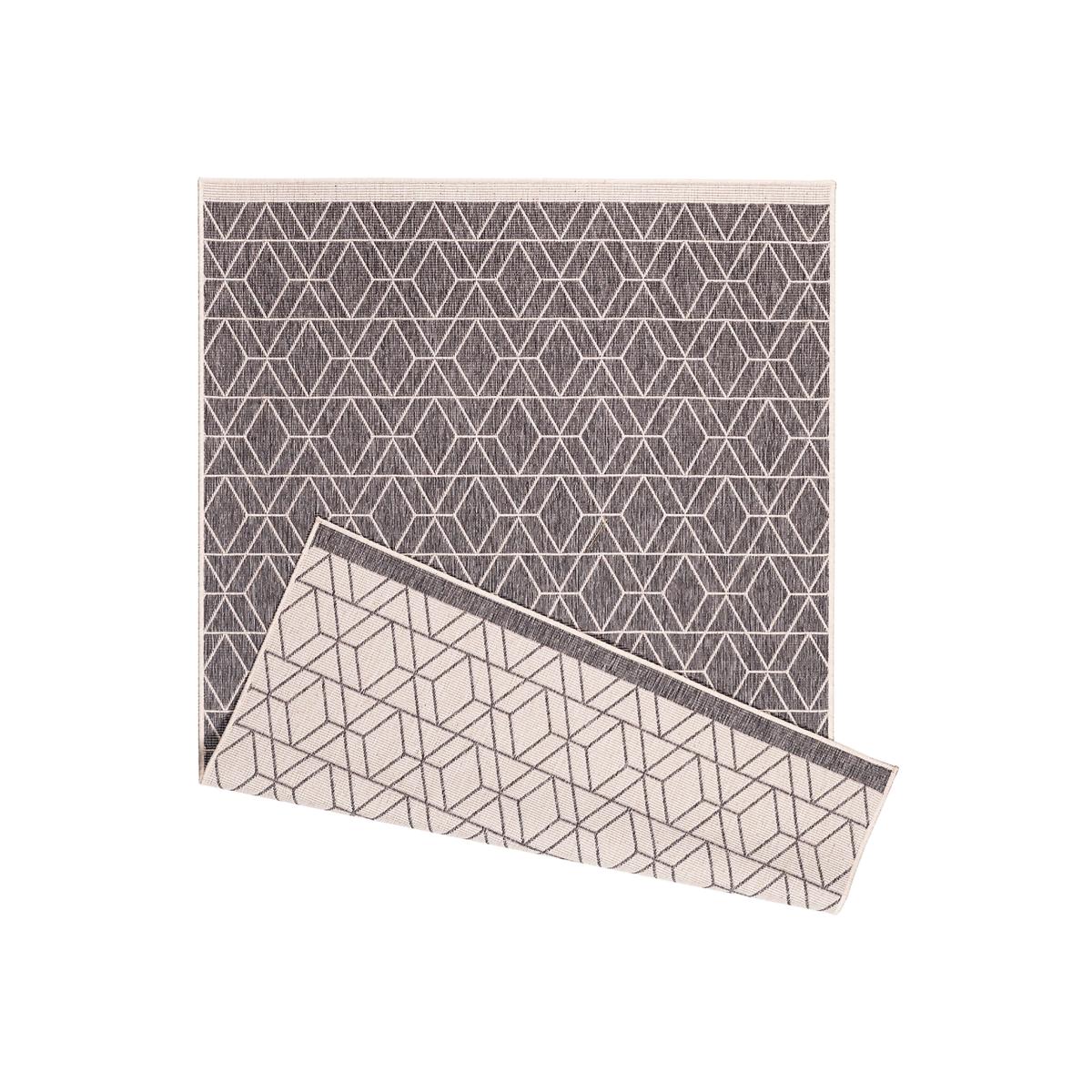 Duo Weave Indoor/Outdoor Rug - Diamonds Grey - 120x170cm