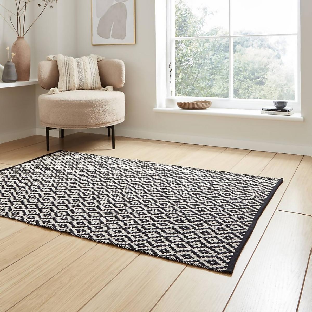 Wren Geometric Rug - Black - 160x230cm – image 3