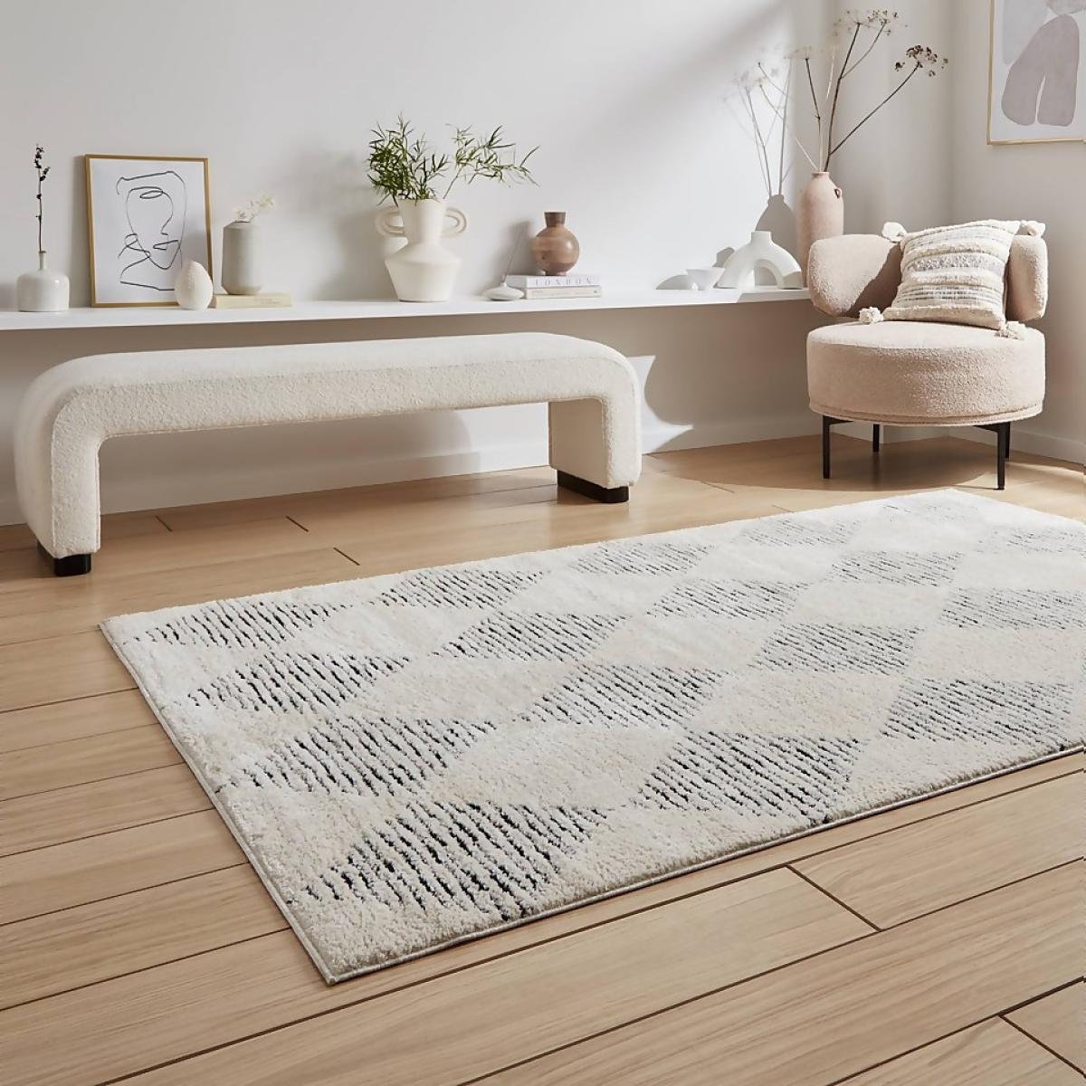 Ivar Diamond Rug - Grey - 160x230cm – image 2