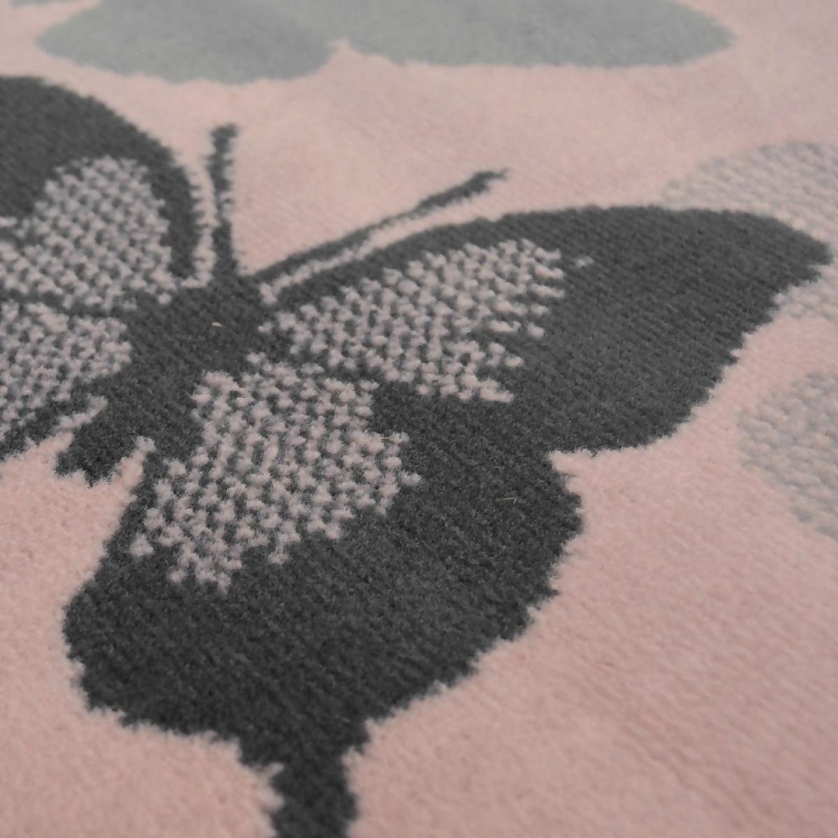 Butterfly Rug - Grey & Blush -160x230cm – image 5