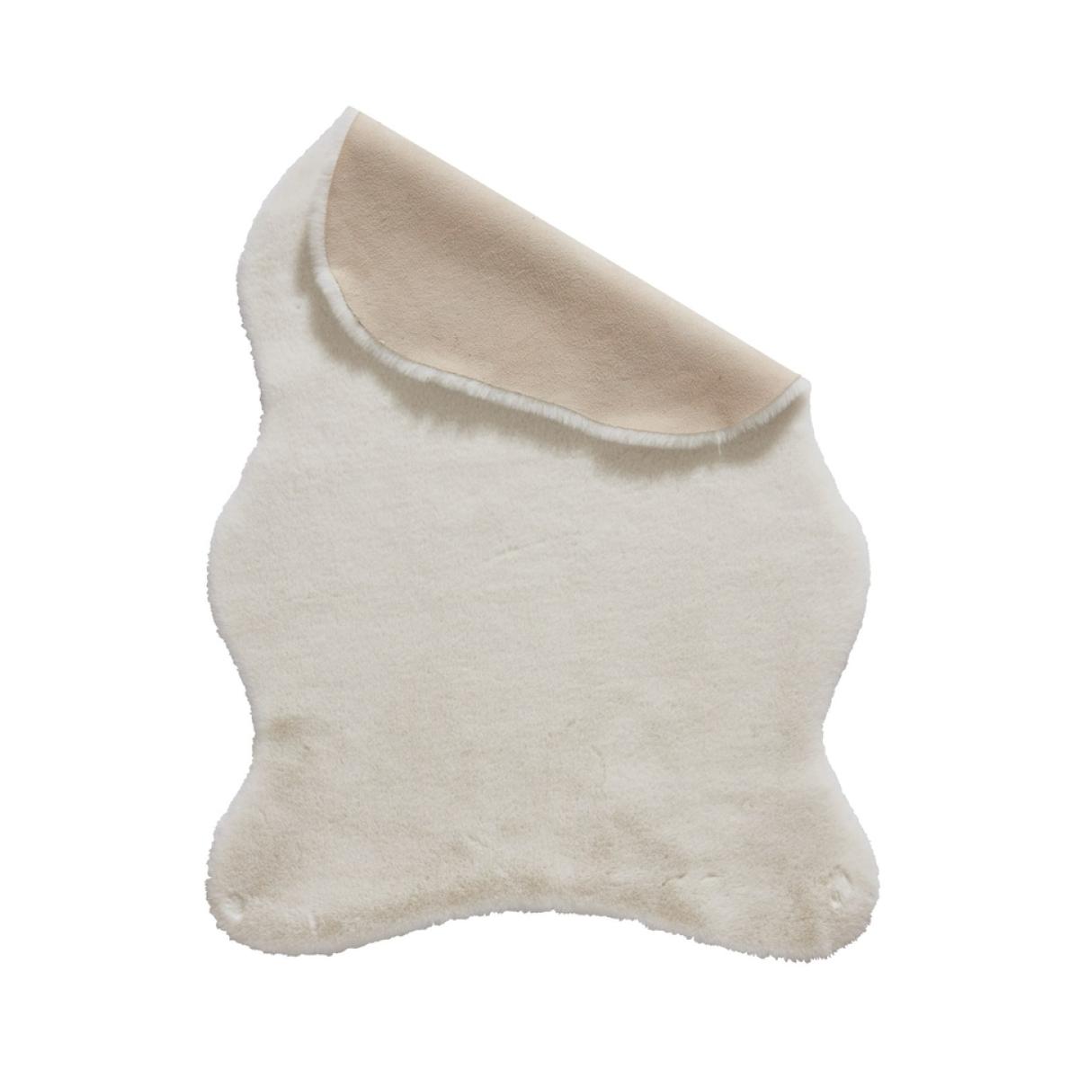 Single Pelt Faux Fur Rug - Ivory – image 4