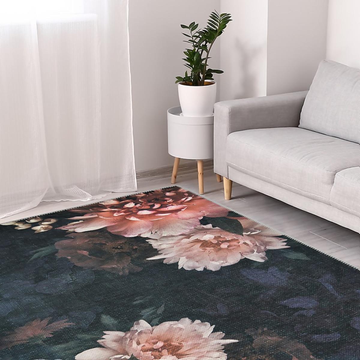 Opal Dark Floral Rug - 100x150cm – image 2