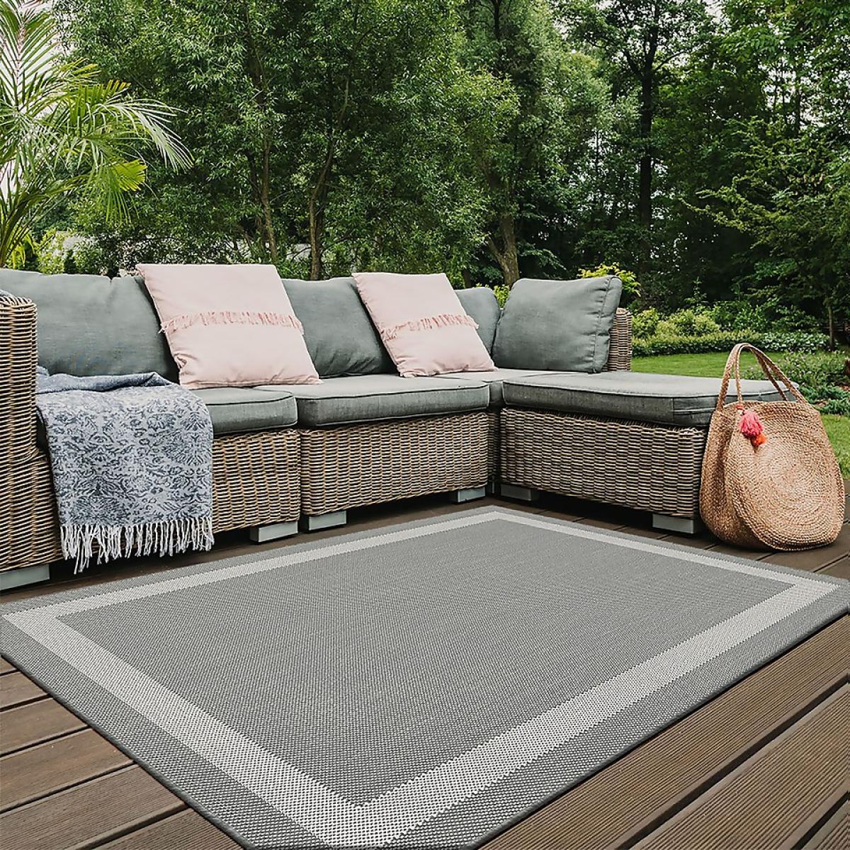 Duo Weave Indoor/Outdoor Rug - Silver - 120x170cm – image 2
