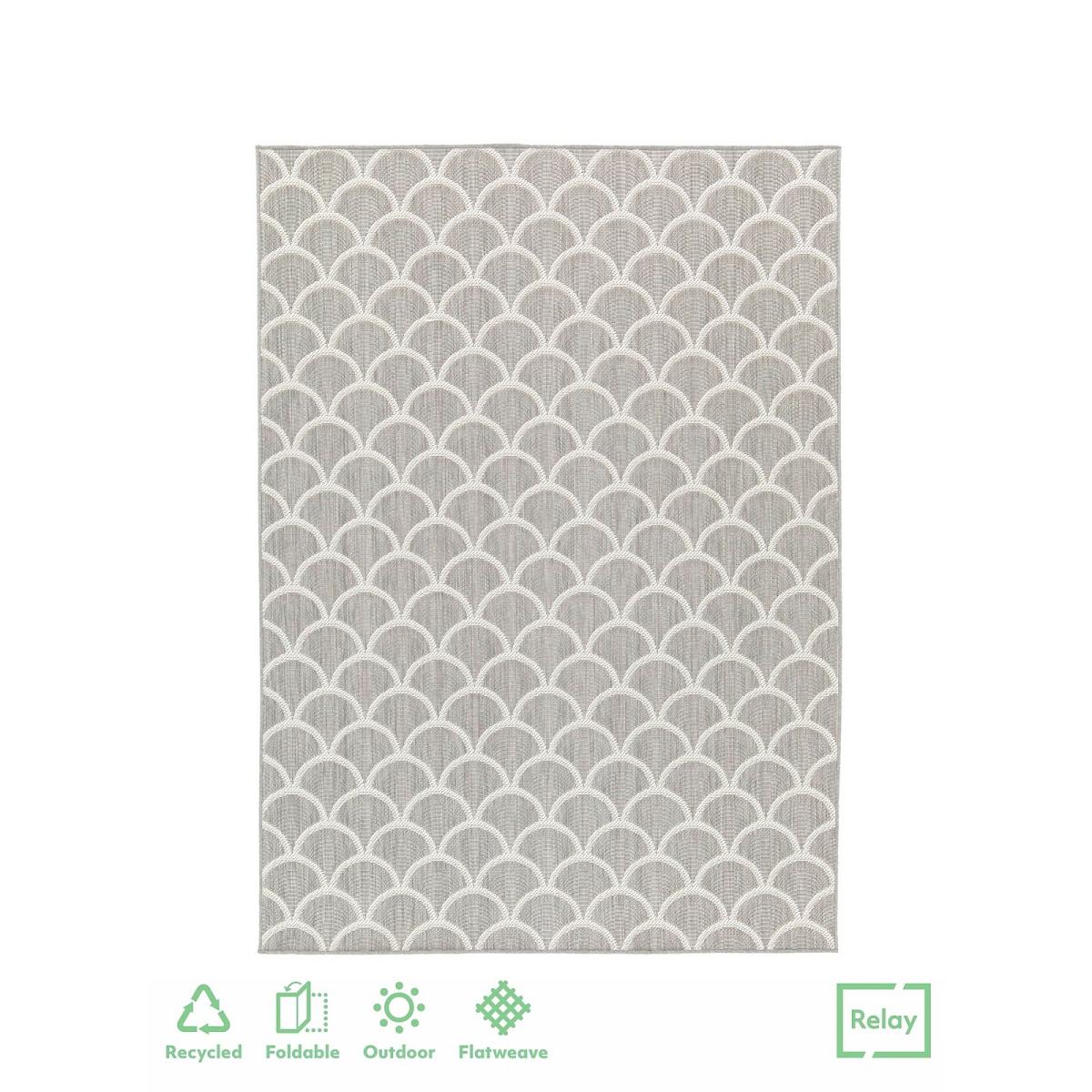 Relay Recycled Indoor/Outdoor Rug - Grey - 160x230cm – image 2