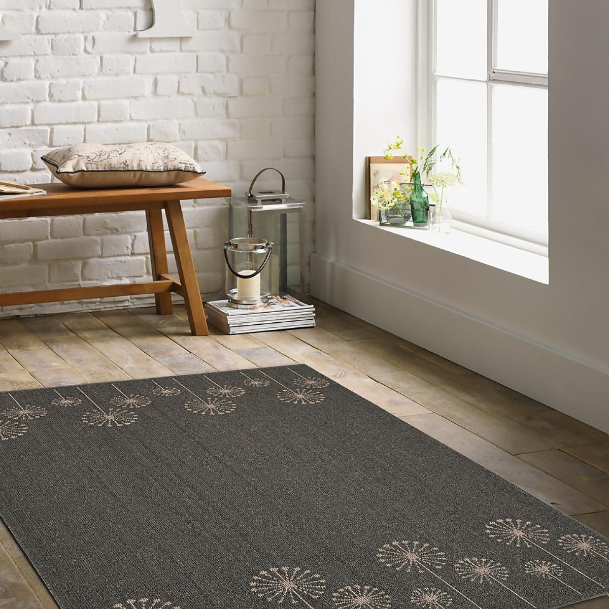 Geneva Washable Rug - Lead & Sand - 80x140cm – image 2