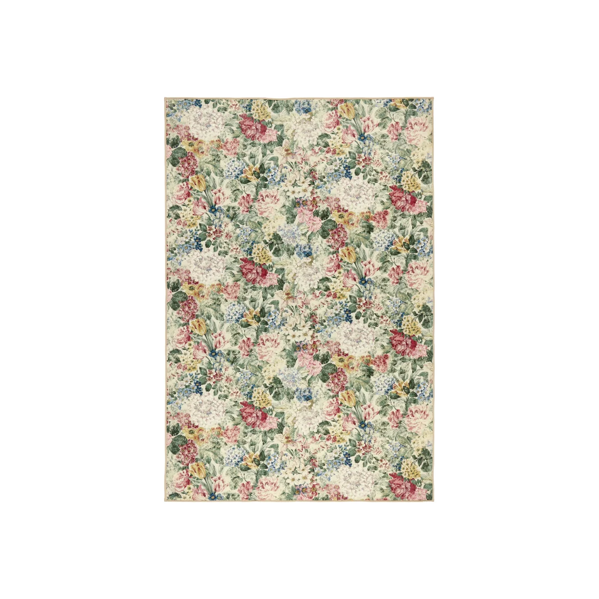 Antique Hydrangea & Rose Chintz Eco-Washable Rug