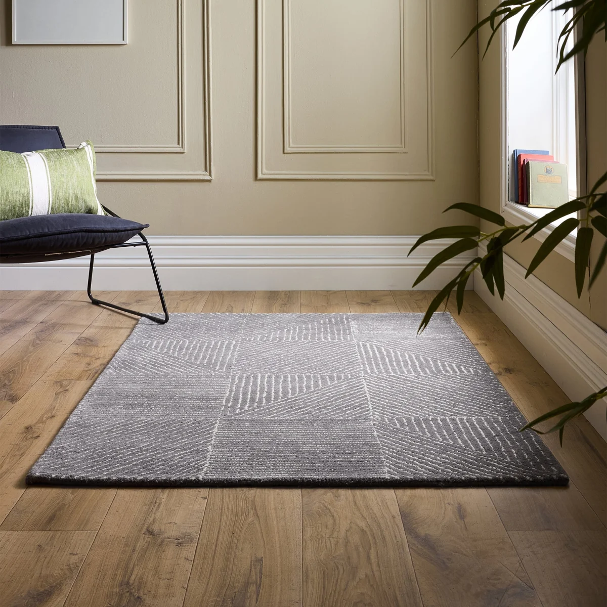 Geometric Rug Charcoal