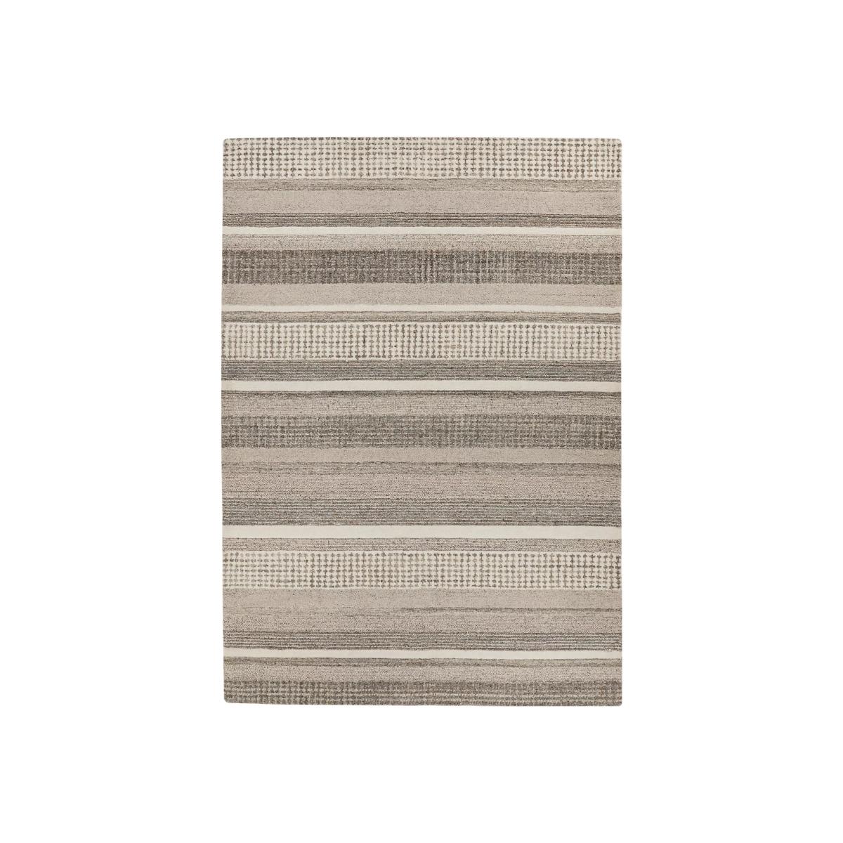 John Lewis & Partners Mosserud Stripe Rug, Grey, L240 x W170cm – image 1