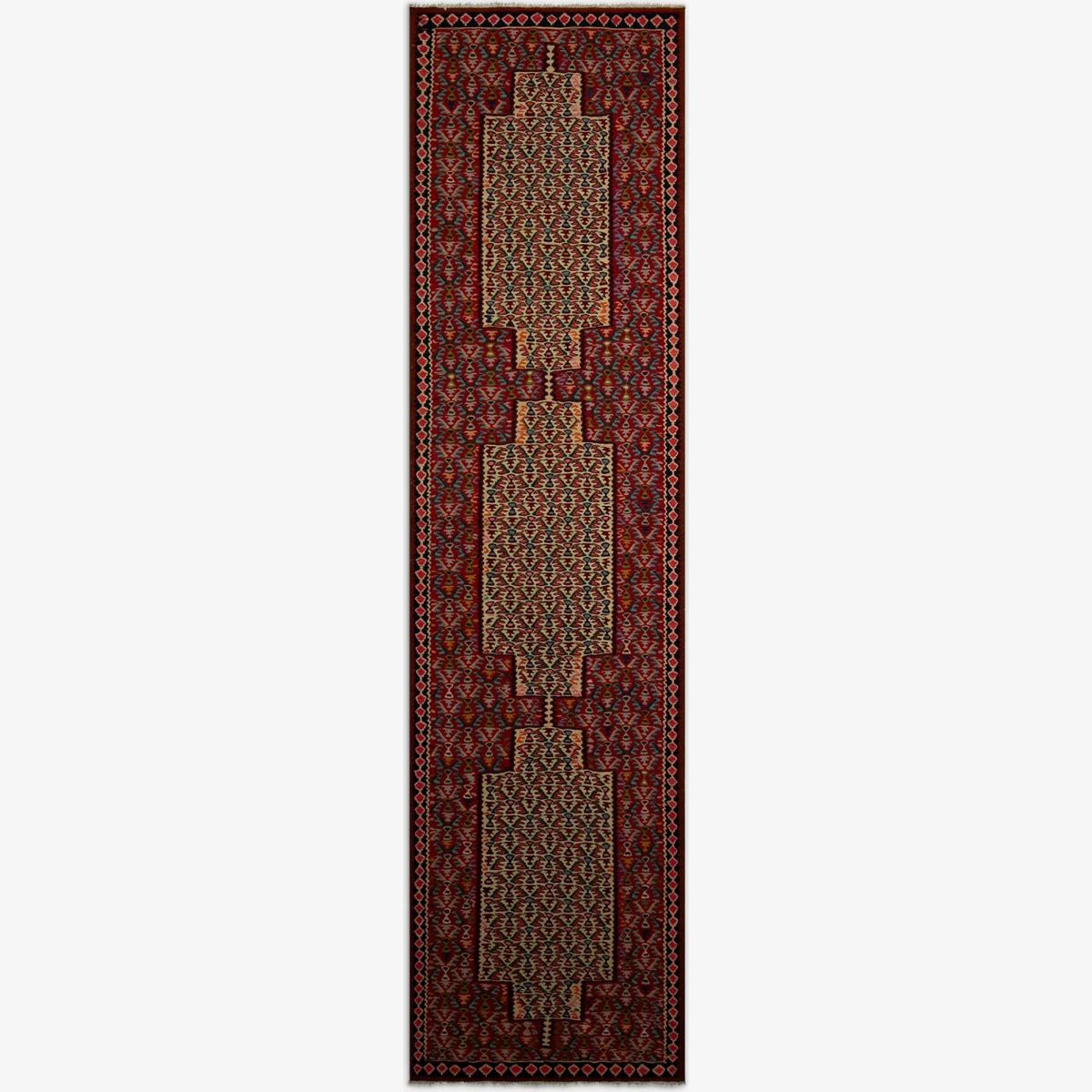 Gooch Oriental Senneh Kelim Runner Rug, L291 x W73 cm, Multi