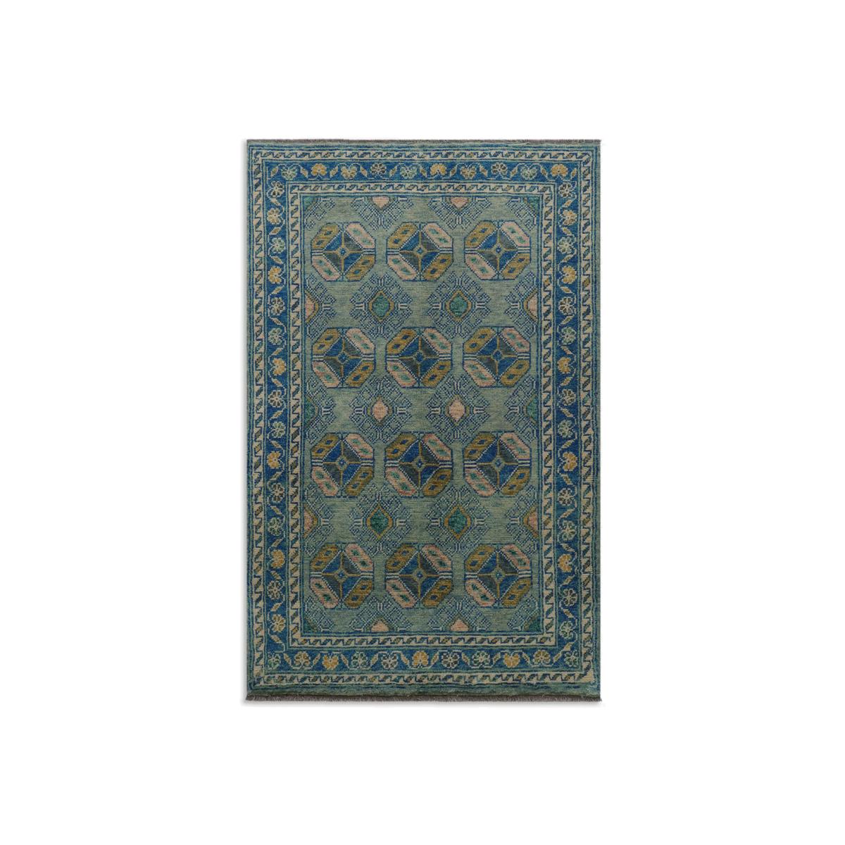Gooch Luxury Afghan Esari Rug, Blue, L180 x W120 cm – image 1