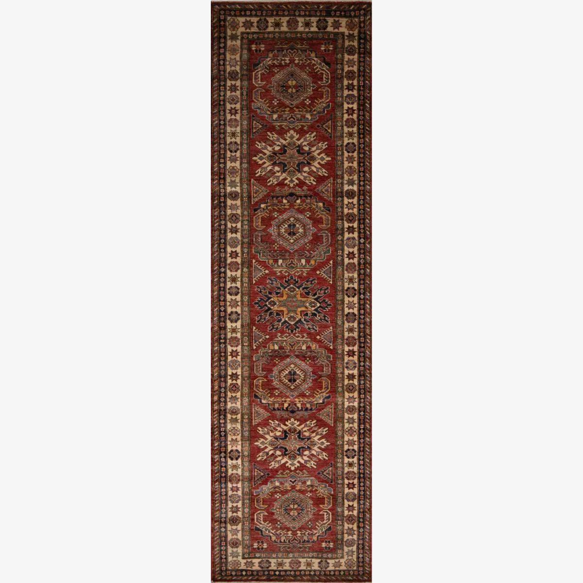 Gooch Oriental Supreme Kazak Runner Rug, Red, L302 x W84 cm