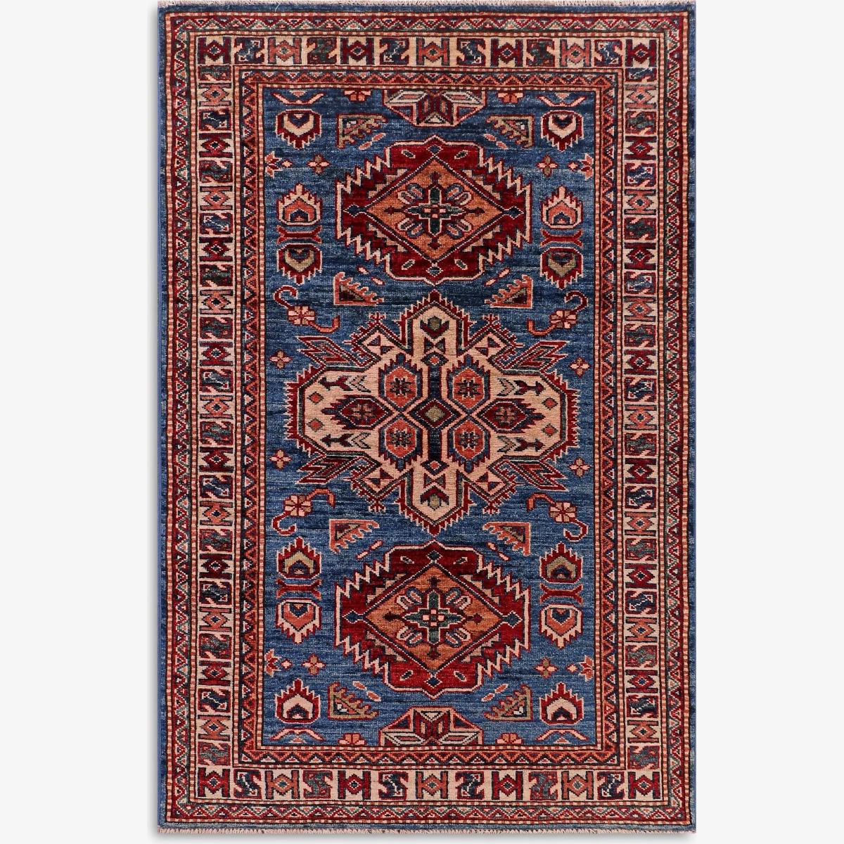 Gooch Oriental Supreme Kazak Rug, L141 x W93 cm, Blue – image 1