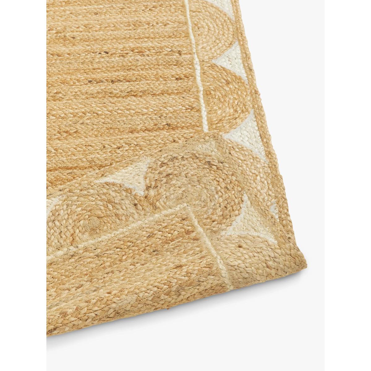 John Lewis Hand Woven Scalloped Jute Runner Rug, Neutral, L240 x W70 cm – image 2