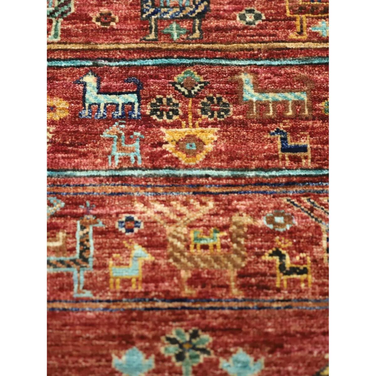 Gooch Oriental Khurjeen Pure Wool Runner Rug, L235 x W81 cm, Red – image 2