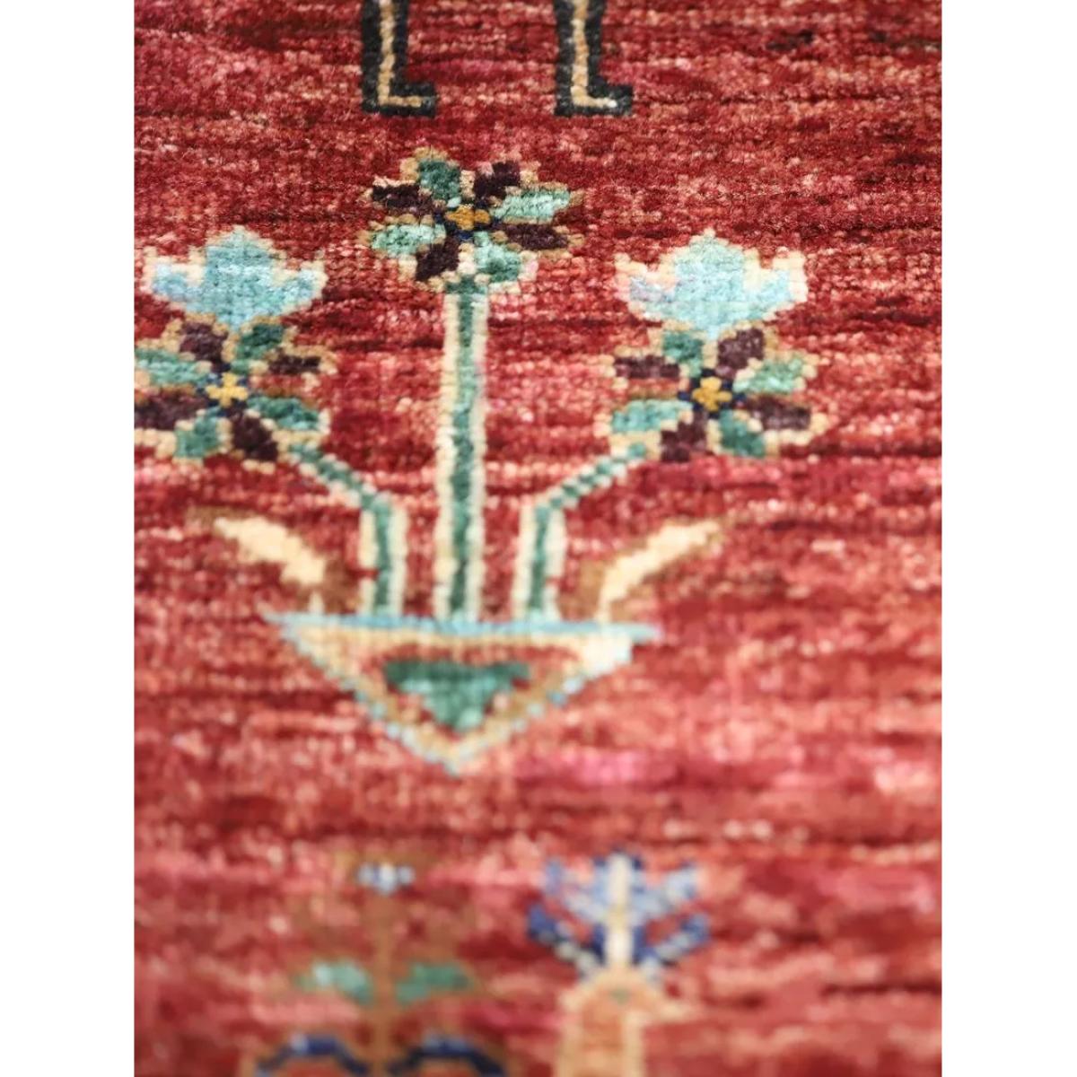 Gooch Oriental Khurjeen Pure Wool Runner Rug, L235 x W81 cm, Red – image 4