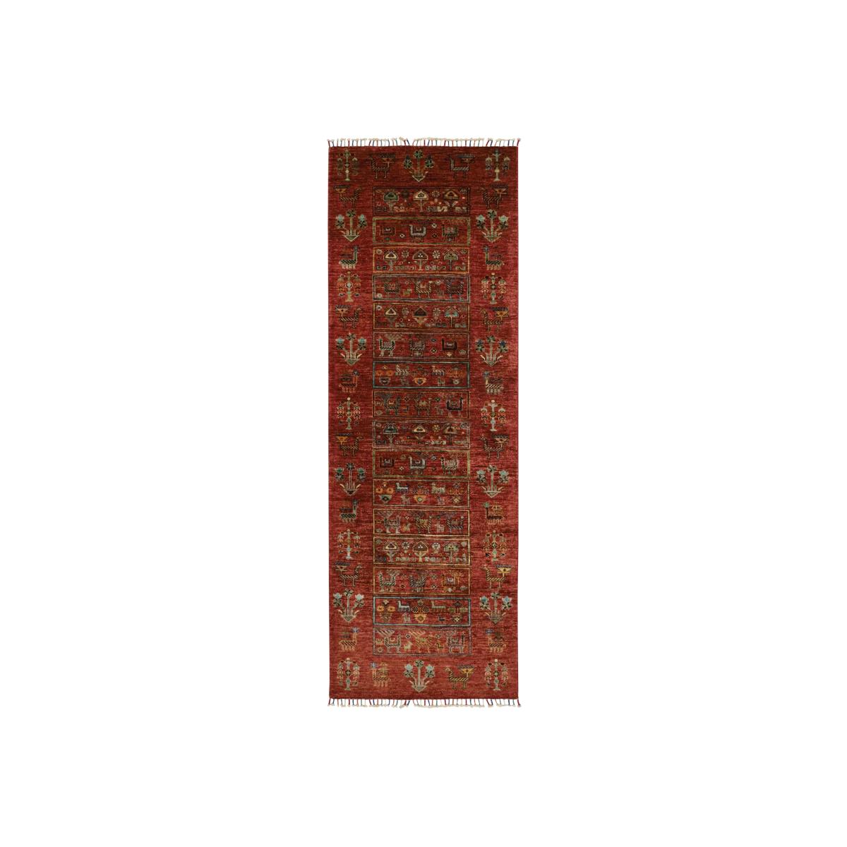 Gooch Oriental Khurjeen Pure Wool Runner Rug, L235 x W81 cm, Red – image 1