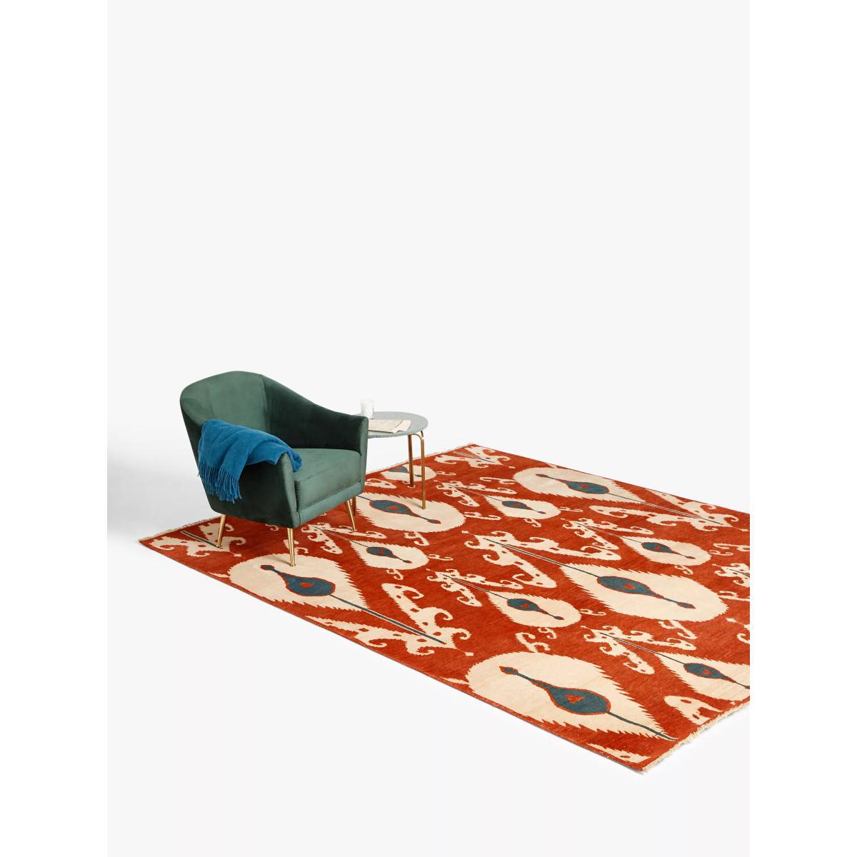 Luke Irwin Hand Knotted Teardrop Ikat Rug – image 2