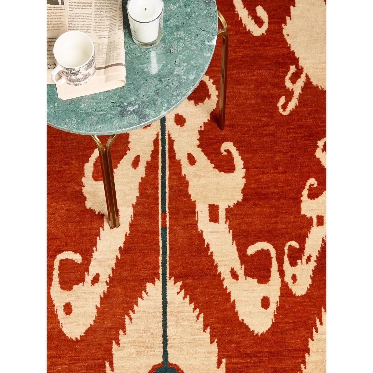 Luke Irwin Hand Knotted Teardrop Ikat Rug – image 3