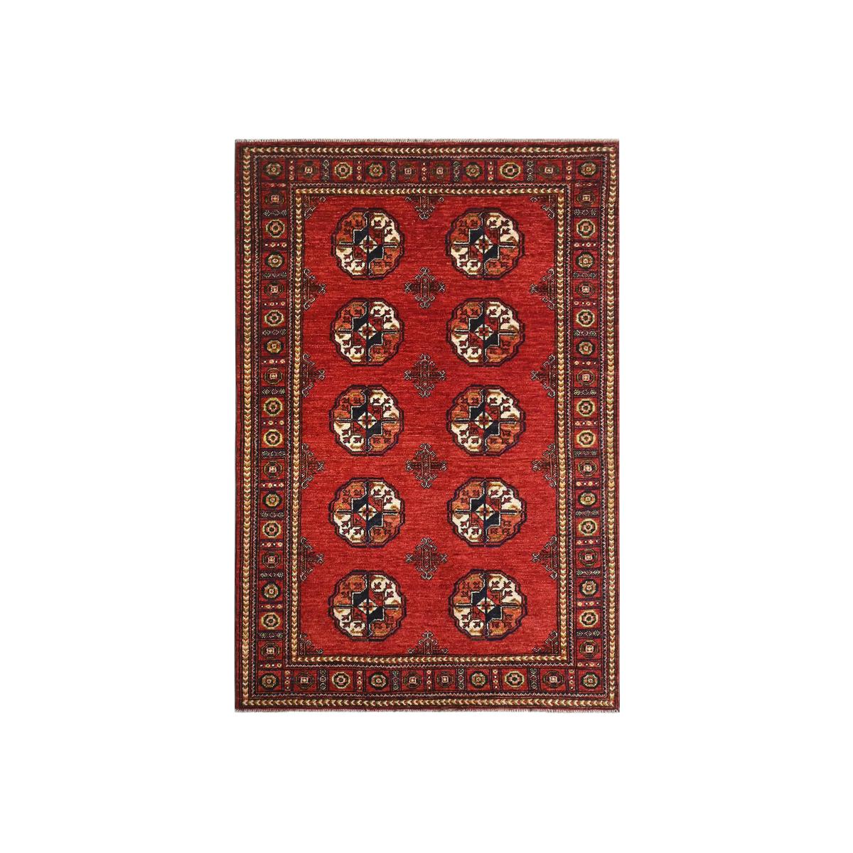 Gooch Oriental Fine Ersari Rug, Red, L177 x W125 cm