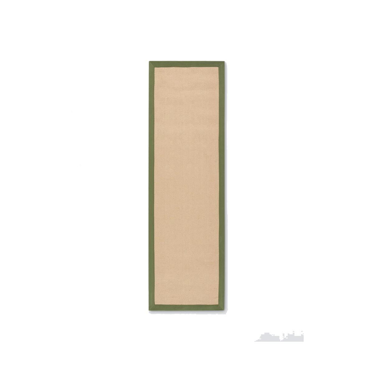 John Lewis ANYDAY Basics Herringbone Runner Rug, Green, L80 x W40 cm – image 1