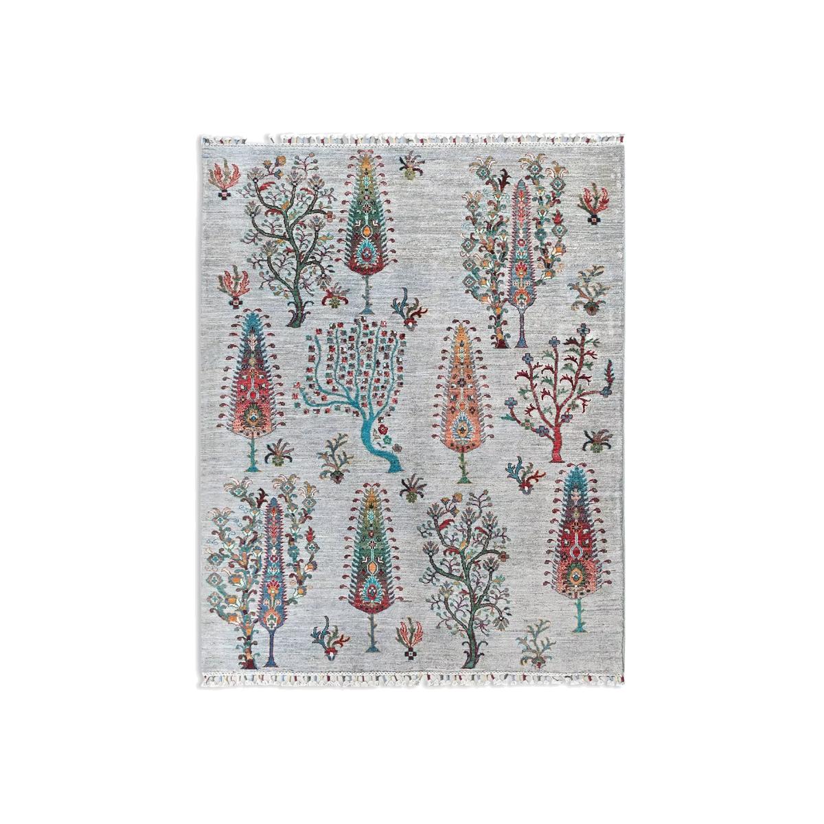Gooch Oriental Pictorial Rug, L199 x W155 cm, Grey