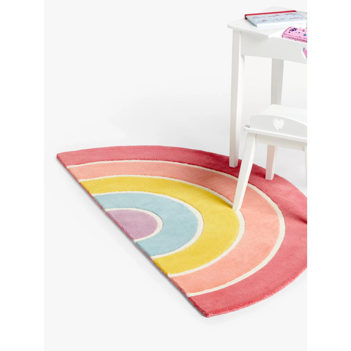 little home at John Lewis Rainbow Rug, Multi, L150 x W77cm – image 2