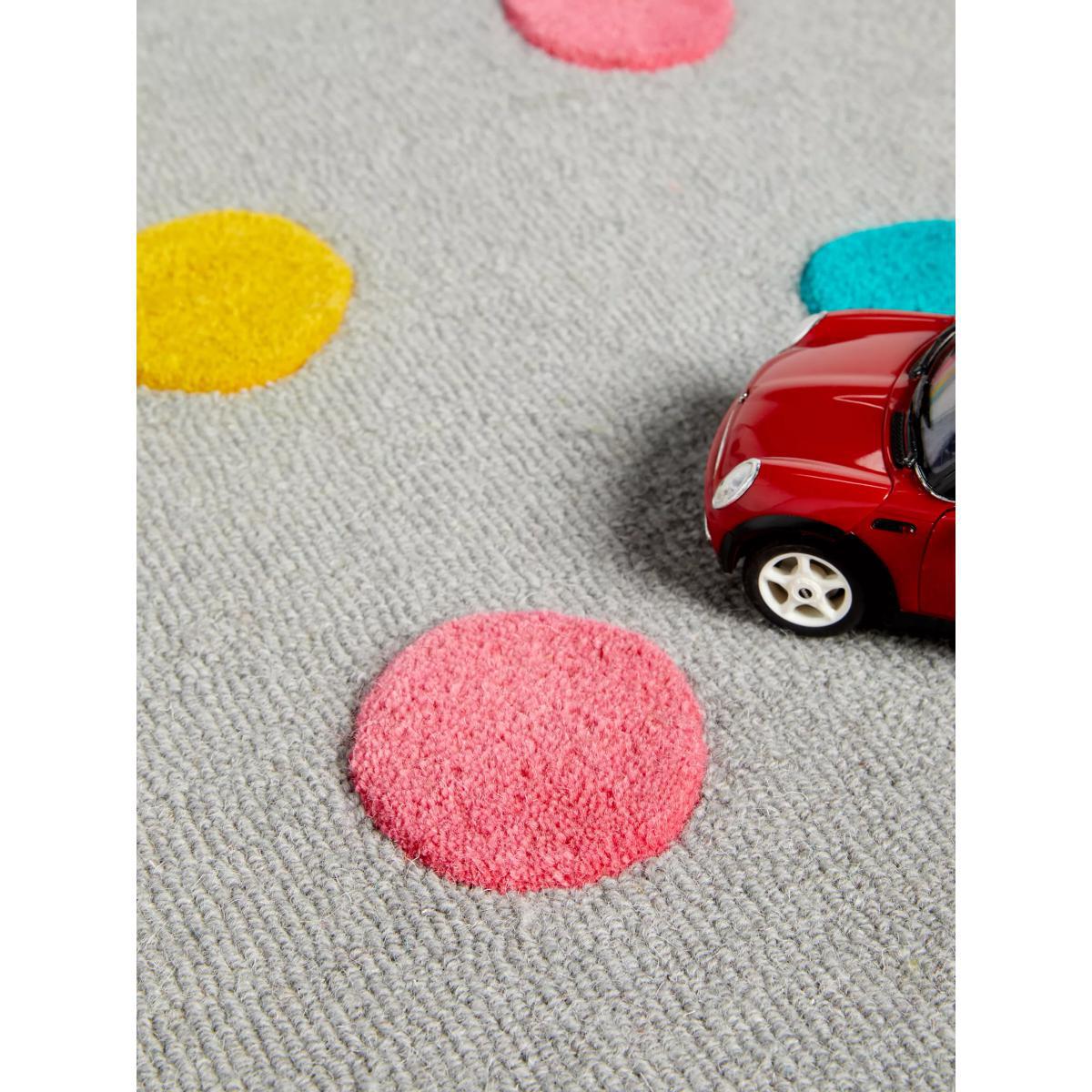 little home at John Lewis Pom Pom Rug, Multi, L180 x W120cm – image 3