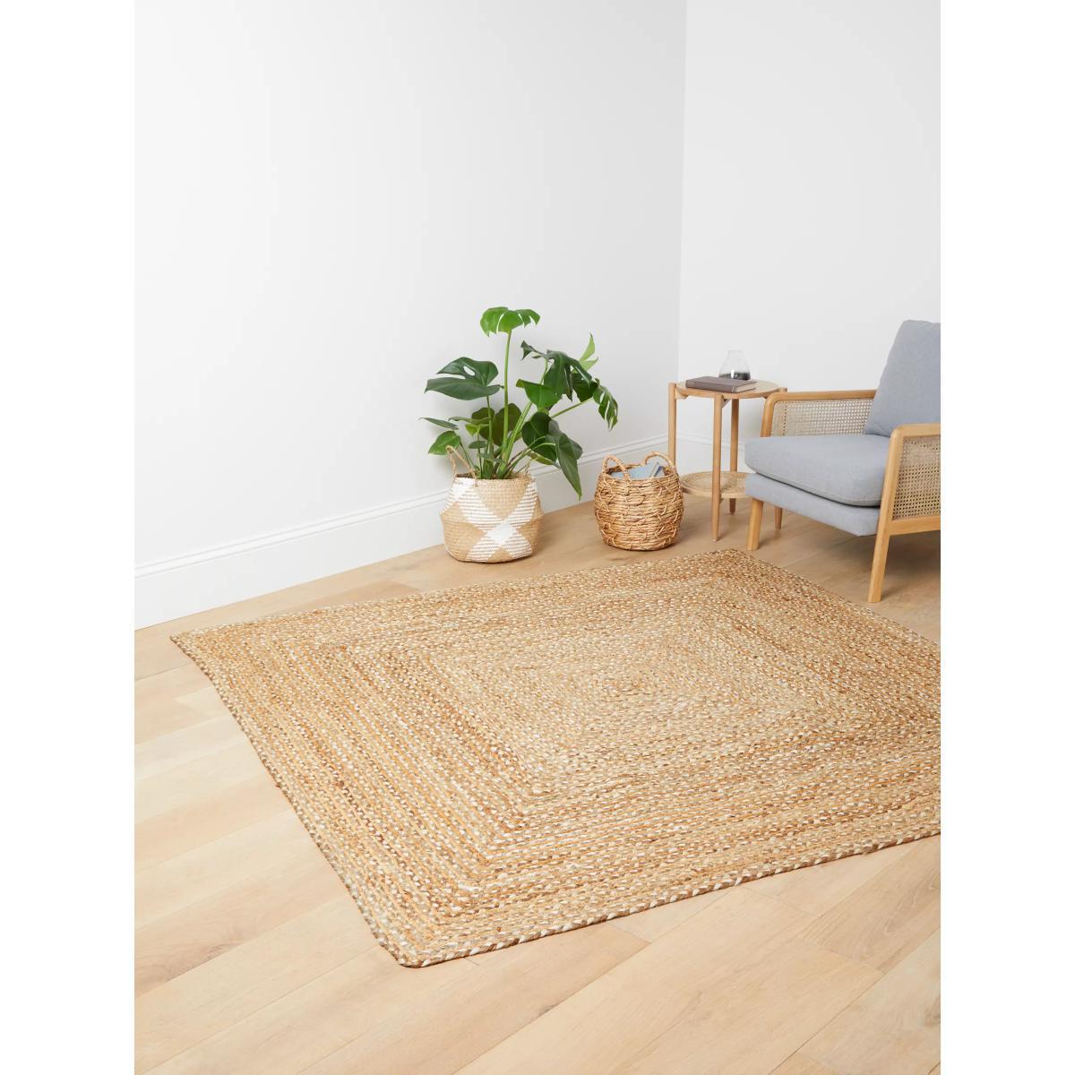 ANYDAY John Lewis & Partners Skye Jute Border Square Rug, L200 x W200 cm – image 2