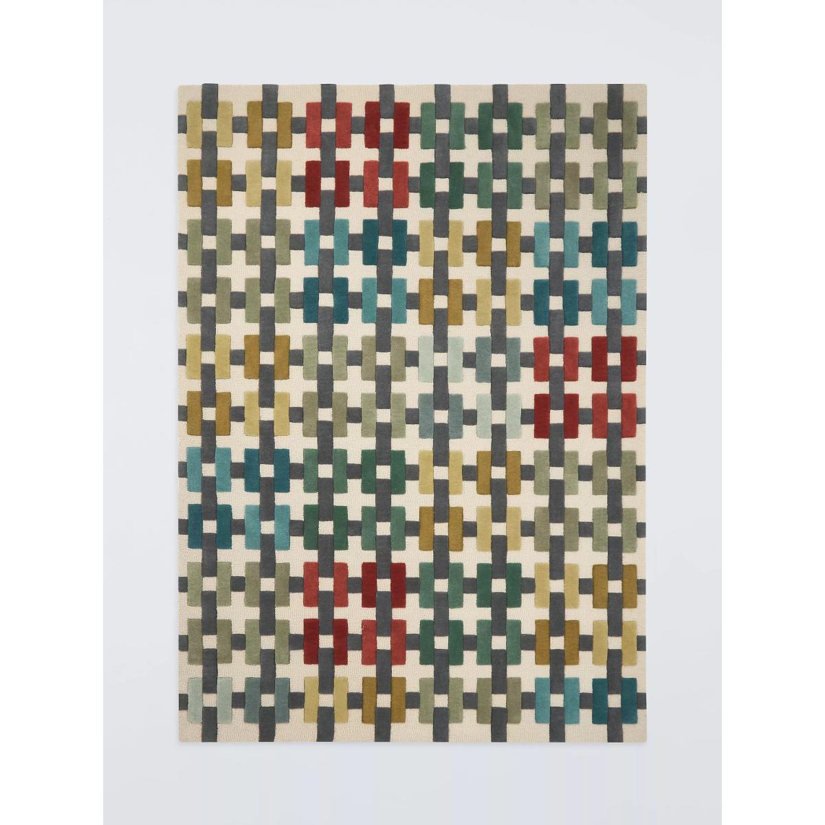 John Lewis Cable Check Wool Rug, Multi, L240 x W170 cm – image 2