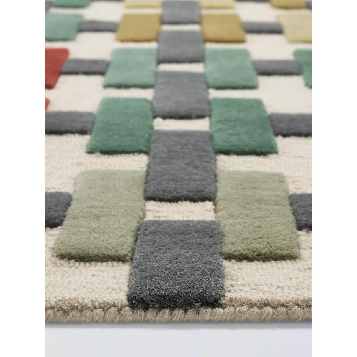 John Lewis Cable Check Wool Rug, Multi, L240 x W170 cm – image 4