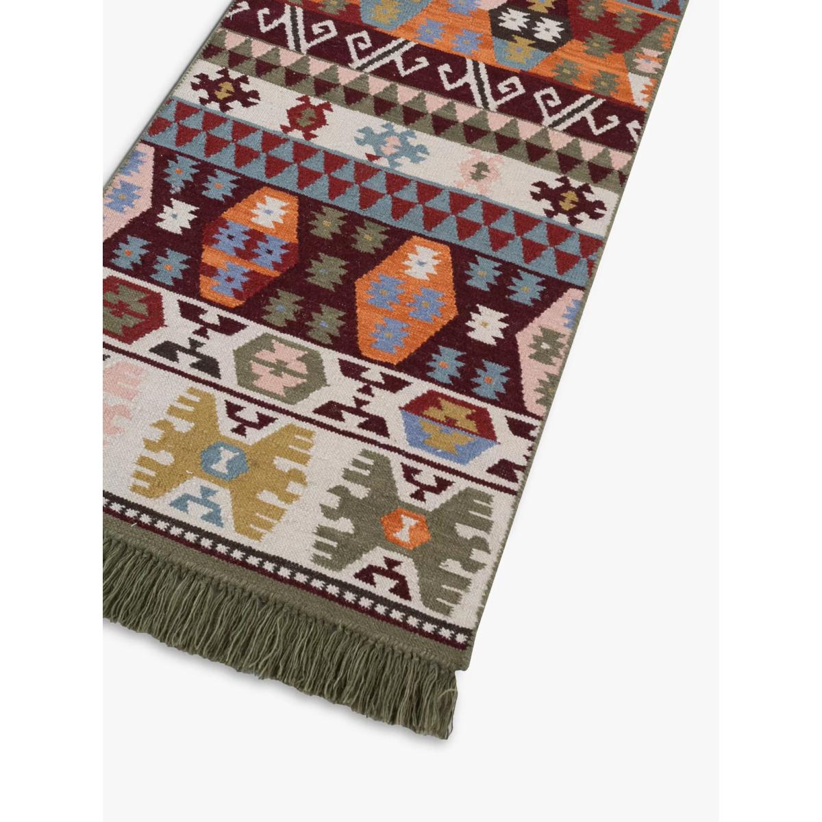 Jaipur Hand Woven Souk Dhurrie Runner Rug, L240 x W70 cm – image 3