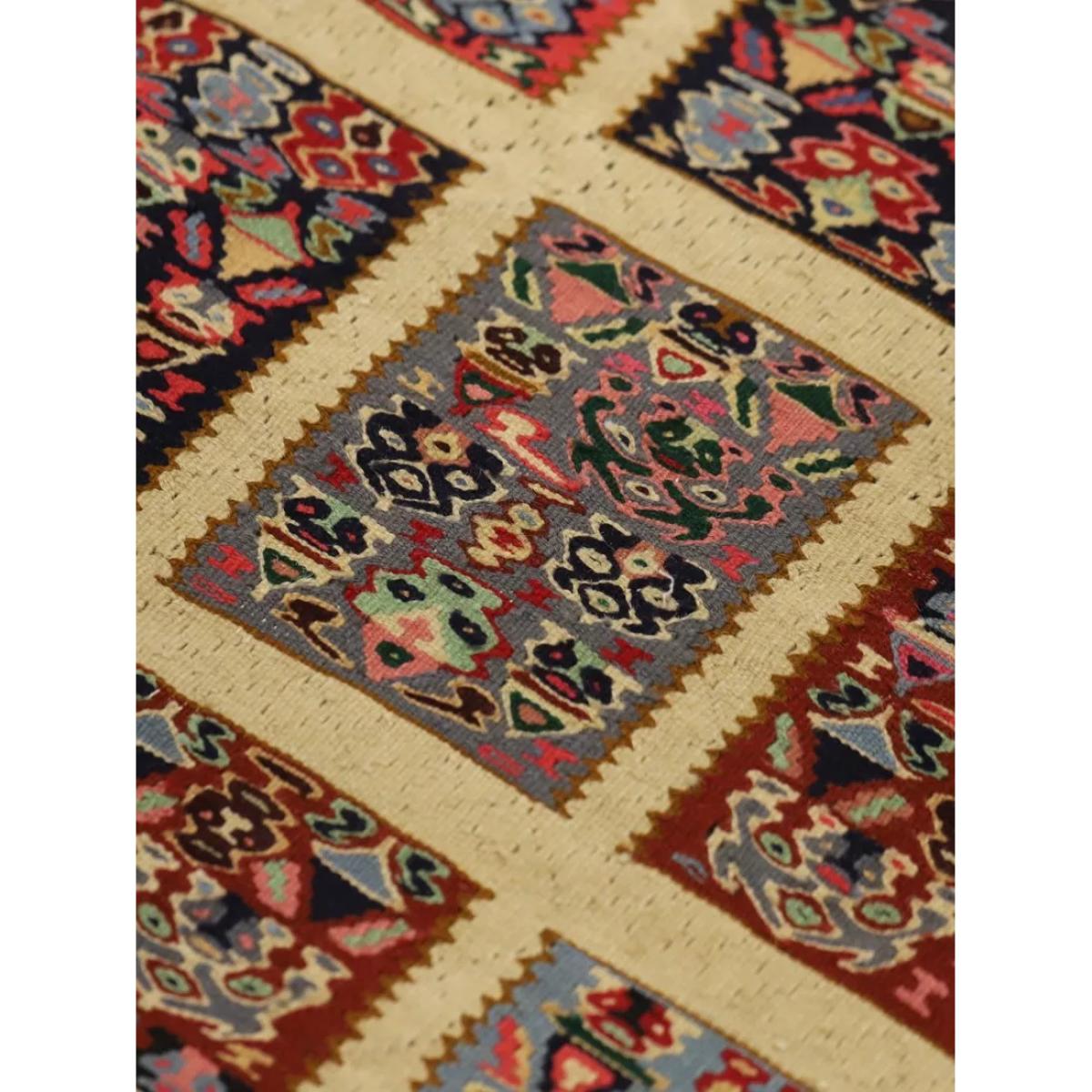 Gooch Oriental Senneh Kelim Pure Wool Rug, L261 x W145 cm, Multi – image 2